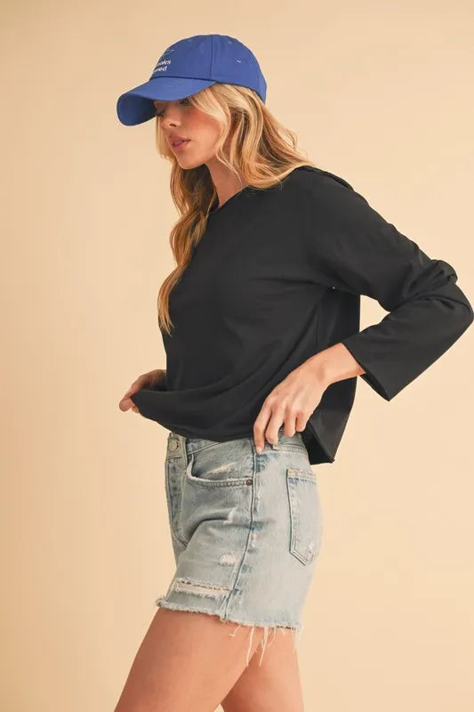 Aemi+Co Round Neck Long Sleeve T-Shirt-2